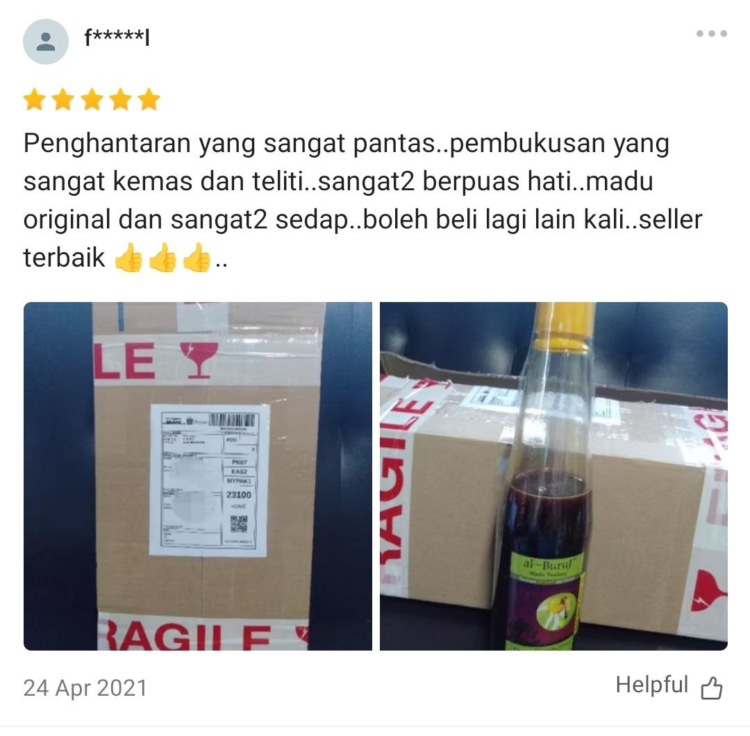 Madu Tualang Asli Gelap AL BURUJ 450 g
