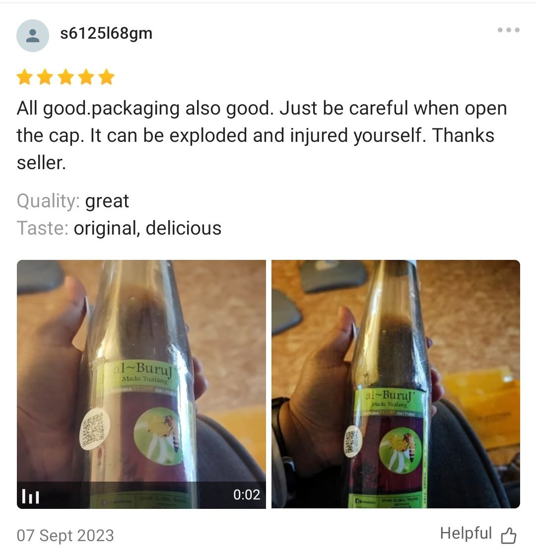 Madu Tualang Asli Gelap AL BURUJ 450 g