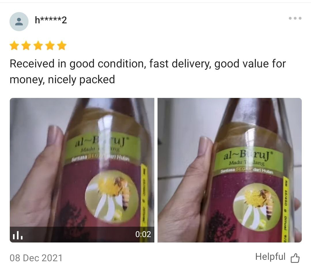 Madu Tualang Asli Gelap AL BURUJ 450 g