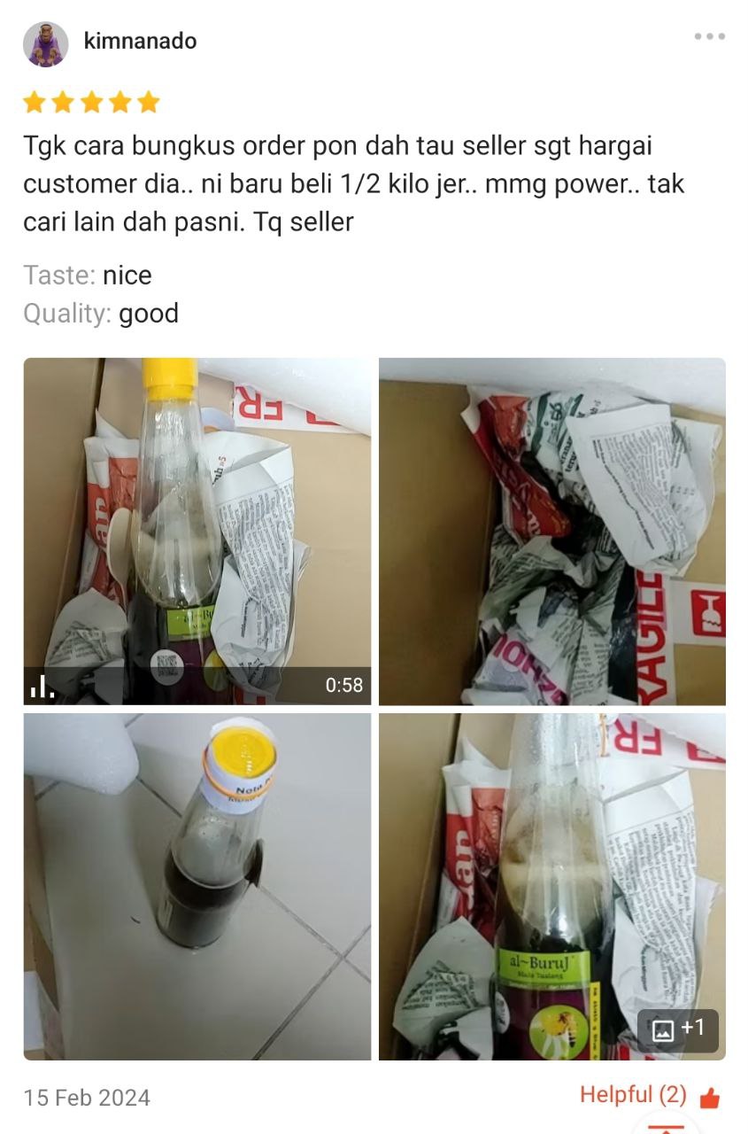 Madu Tualang Asli Gelap AL BURUJ 450 g