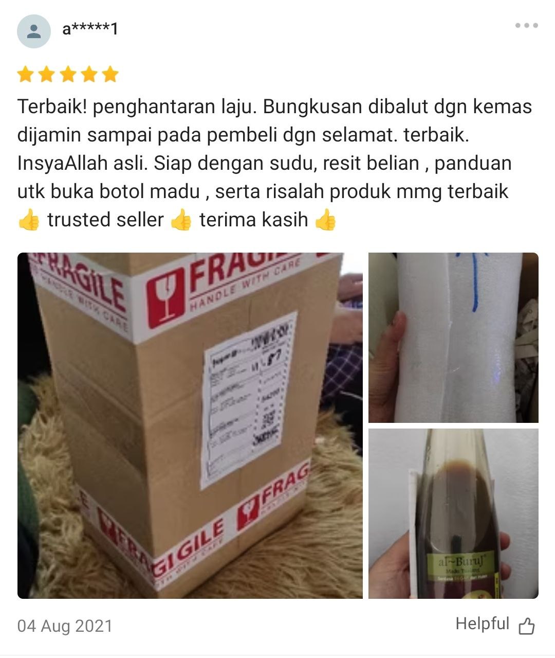 Madu Tualang Asli Gelap AL BURUJ 450 g